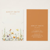 Rustic Wildflower Ketting Display Kaart (Voorkant /achterkant)