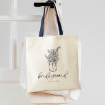 Rustic Wildflower Mason Jar Calligraphy Bridesmaid Tote Bag<br><div class="desc">Rustige bloemen in een moeraspot met moderne typografie-canvas tas voor bruidsmeisje.</div>