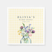 Rustic Wildflower Mason Jar Picnic Baby shower Servet (Voorkant)