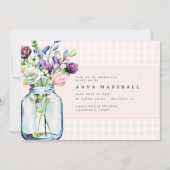 Rustic Wildflower Mason Jar Picnic Vrijgezellenfee Kaart (Voorkant)
