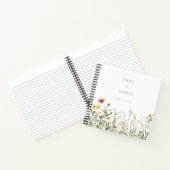 Rustic Wildflower Meadow Wedding Gastboek Notitieboek (Binnen)