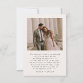 Rustic Wildflower Meadow Wedding Photo Bedankkaart (Achterkant)