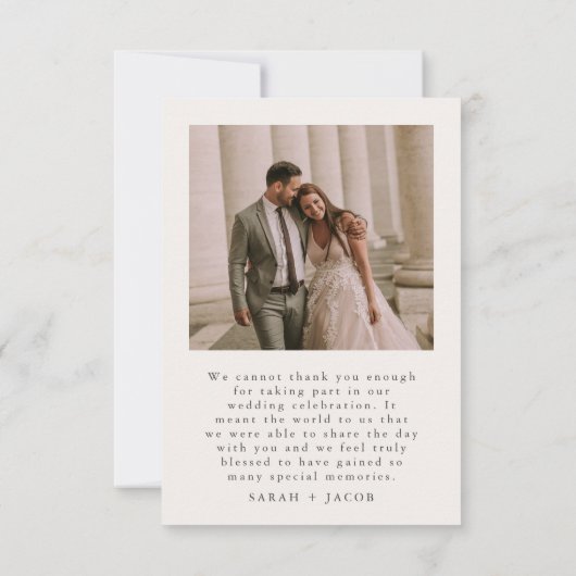 Rustic Wildflower Meadow Wedding Photo Bedankkaart (Achterkant)