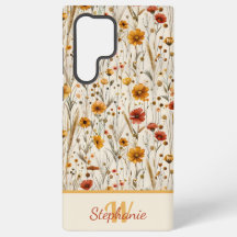 Rustic Wildflower Monogram - Boho Floral Pattern