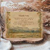 Rustic Wildflower Mountain Birthday Bedankkaart