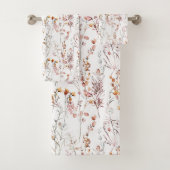 Rustic Wildflower Pattern Bad Handdoek (Insitu)