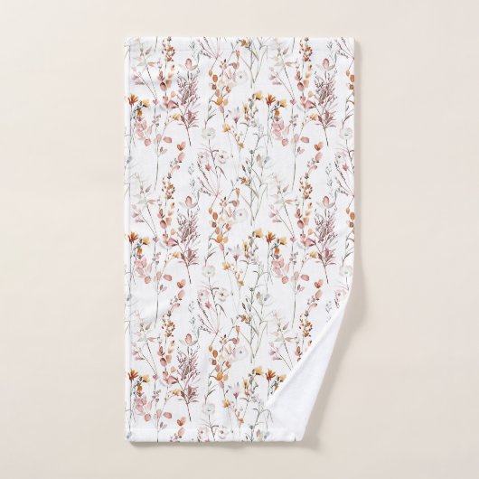 Rustic Wildflower Pattern Bad Handdoek (Handdoek)