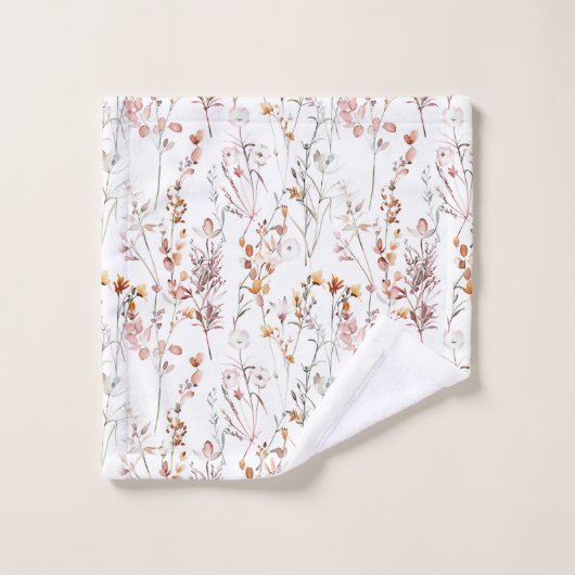 Rustic Wildflower Pattern Bad Handdoek (Wasdoekje)