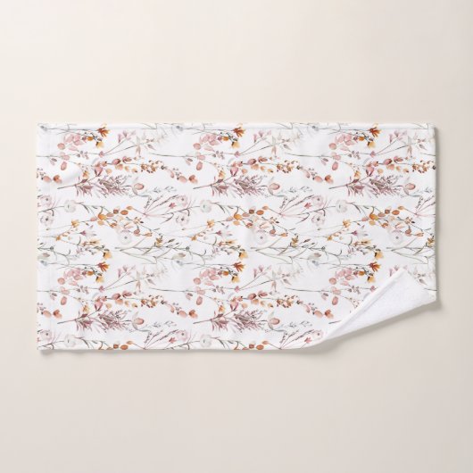 Rustic Wildflower Pattern Bad Handdoek (Handdoek)
