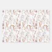 Rustic Wildflower Pattern Inpakpapier Vel (Voorkant 2)
