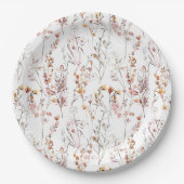 Rustic Wildflower Pattern Papieren Bordje (Voorkant)
