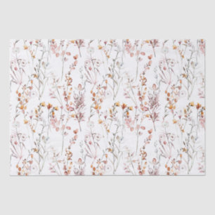 Rustic Wildflower Pattern Tissuepapier