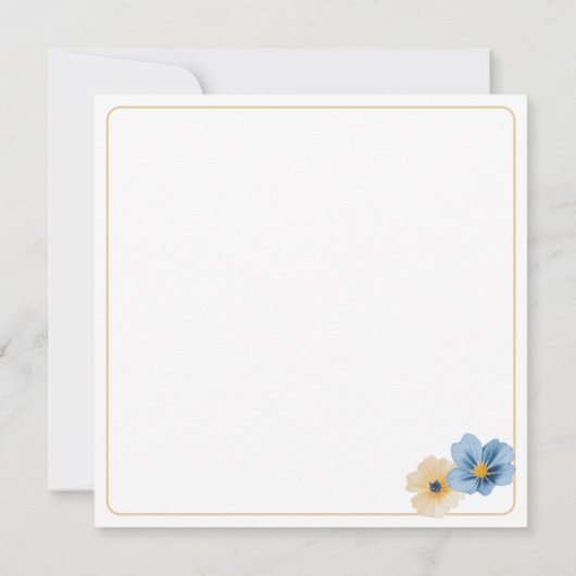 Rustic Wildflower Patterned Botanical Garden Notitiekaartje (Achterkant)