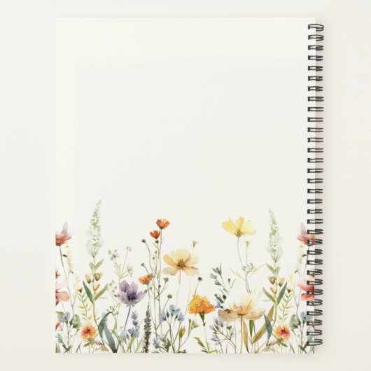 Rustic Wildflower Planner (Achterkant)
