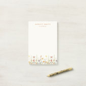 Rustic Wildflower Post-it Notes (Op bureau)
