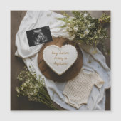 Rustic wildflower pregnancy announcement keepsake  (Voorkant)