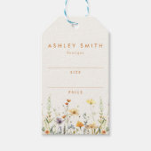 Rustic Wildflower Prijs Label Cadeaulabel (Voorkant)
