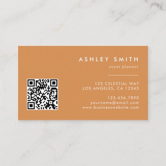 Rustic Wildflower QR-code Visitekaartje (Achterkant)