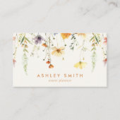 Rustic Wildflower QR-code Visitekaartje (Voorkant)