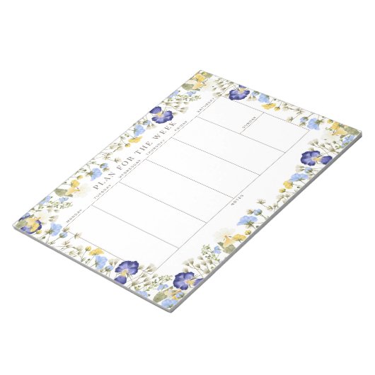Rustic Wildflower Tearway Weekly Planner Notitieblok (Schuin)