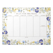 Rustic Wildflower Tearway Weekly Planner Notitieblok (Voorkant)