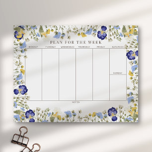 Rustic Wildflower Tearway Weekly Planner Notitieblok