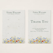 Rustic Wildflower Three Pairs Earring Display Card Visitekaartje (Voorkant /achterkant)