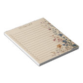Rustic Wildflower To Do List Teacher Nature Gift Notitieblok (Schuin)