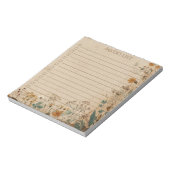 Rustic Wildflower To Do List Teacher Nature Gift Notitieblok (Linkerzijde)