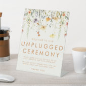 Rustic Wildflower Unplugged Ceremony Reclamebord Met Voetstuk (Insitu)