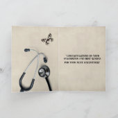 Rustic Wildflower Verpleegkundige Afstuderen Kaart (Binnen)