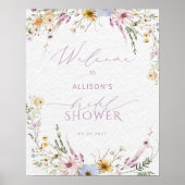 Rustic Wildflower Vrijgezellenfeest Welkom Poster (Voorkant)