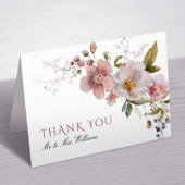 Rustic Wildflower Weddenschap Hartelijk dank Bedankkaart