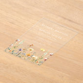 Rustic Wildflower Wedding Acryl Uitnodigingen (Laagn)