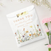 Rustic Wildflower Wedding Bedankzakje (Gezegeld)