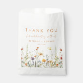 Rustic Wildflower Wedding Bedankzakje (Voorkant)