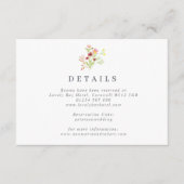 Rustic Wildflower Wedding Enclosure Card Informatiekaartje (Voorkant)