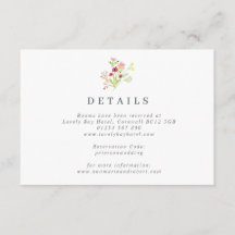 Rustic Wildflower Wedding Enclosure Card