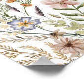 Rustic Wildflower Wedding Garden Flowers Welkom Poster (Hoek)