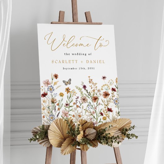 Rustic Wildflower Wedding Garden Flowers Welkom Poster