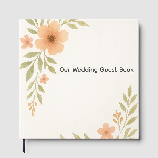 Rustic Wildflower Wedding Gastboek Gastenboek (Voorkant)