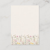 Rustic Wildflower Wedding in Beige Tones Informatiekaartje (Achterkant)