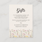 Rustic Wildflower Wedding in Beige Tones Informatiekaartje (Voorkant)