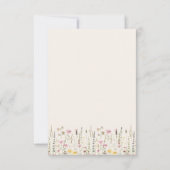 Rustic Wildflower Wedding in Beige Tones Save The Date (Achterkant)