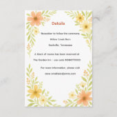 Rustic Wildflower Wedding Informatiekaartje (Voorkant)