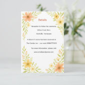 Rustic Wildflower Wedding Informatiekaartje (Staand voorkant)