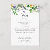 Rustic Wildflower Wedding Informatiekaartje (Voorkant)
