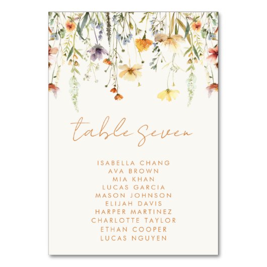 Rustic Wildflower Wedding Kaart (Voorkant)