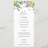Rustic Wildflower Wedding Menu (Voorkant)