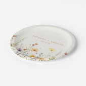 Rustic Wildflower Wedding Papieren Bordje (Gekanteld)